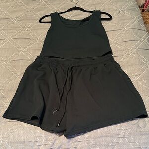 Women's Green Shorts Set